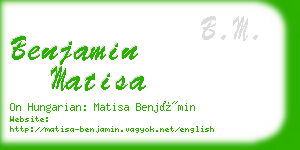 benjamin matisa business card